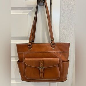 Patricia Nash Tan Leather Shoulder Bag